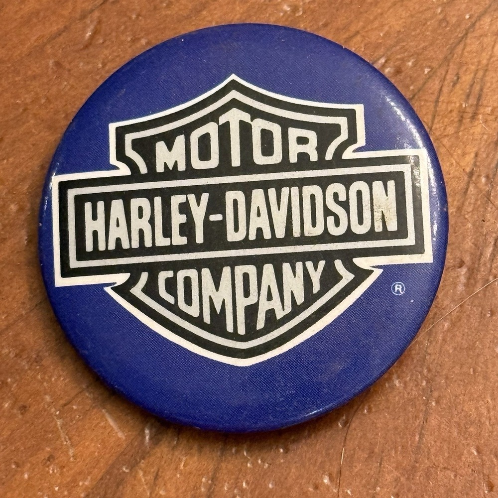 Harley‎ Davidson Small Vintage Pinback Button Pin Round Circle
